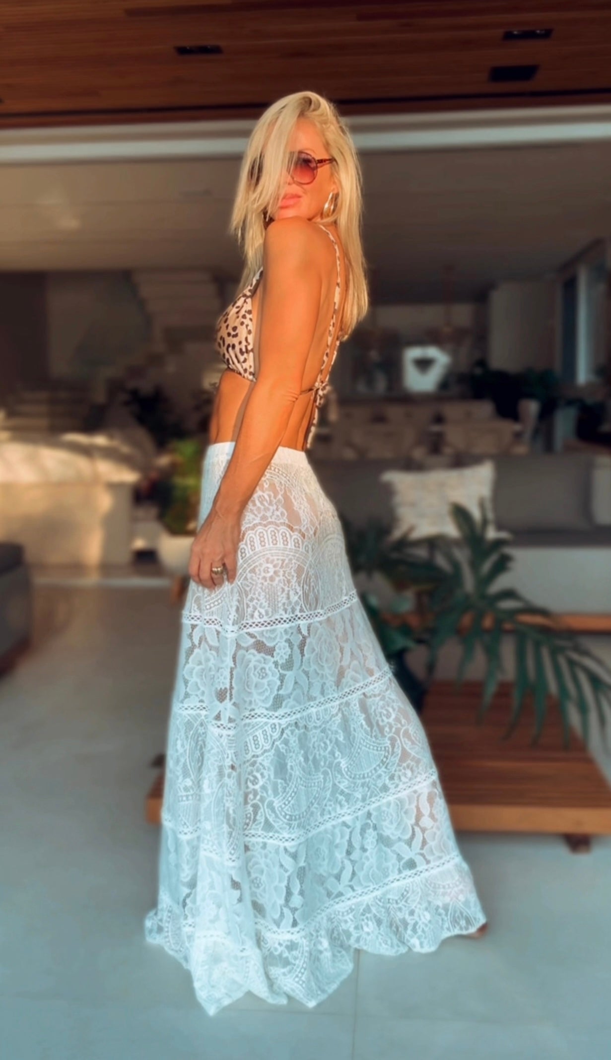 Saia de renda TRANCOSO - off white