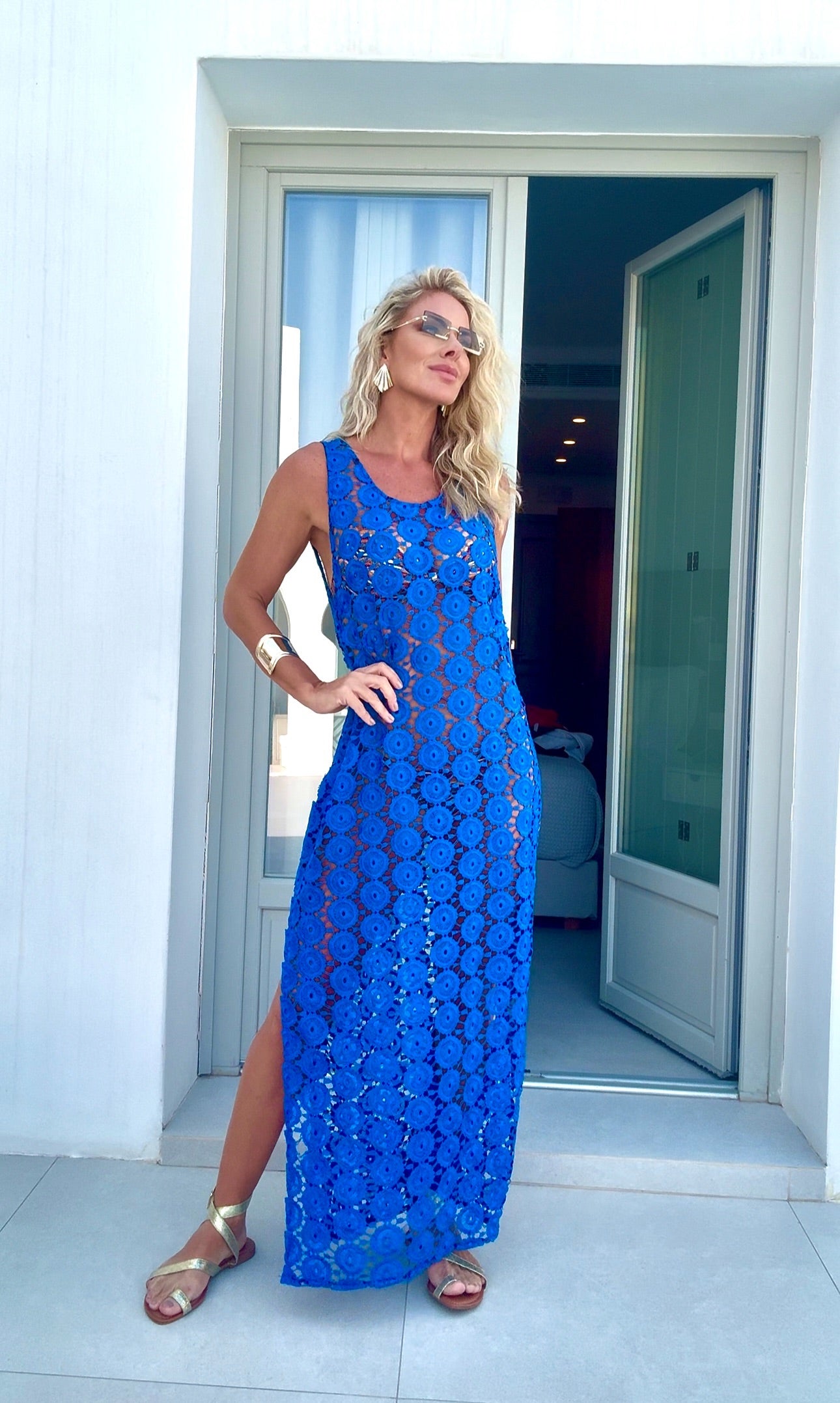 Saída de Praia Santorini - azul