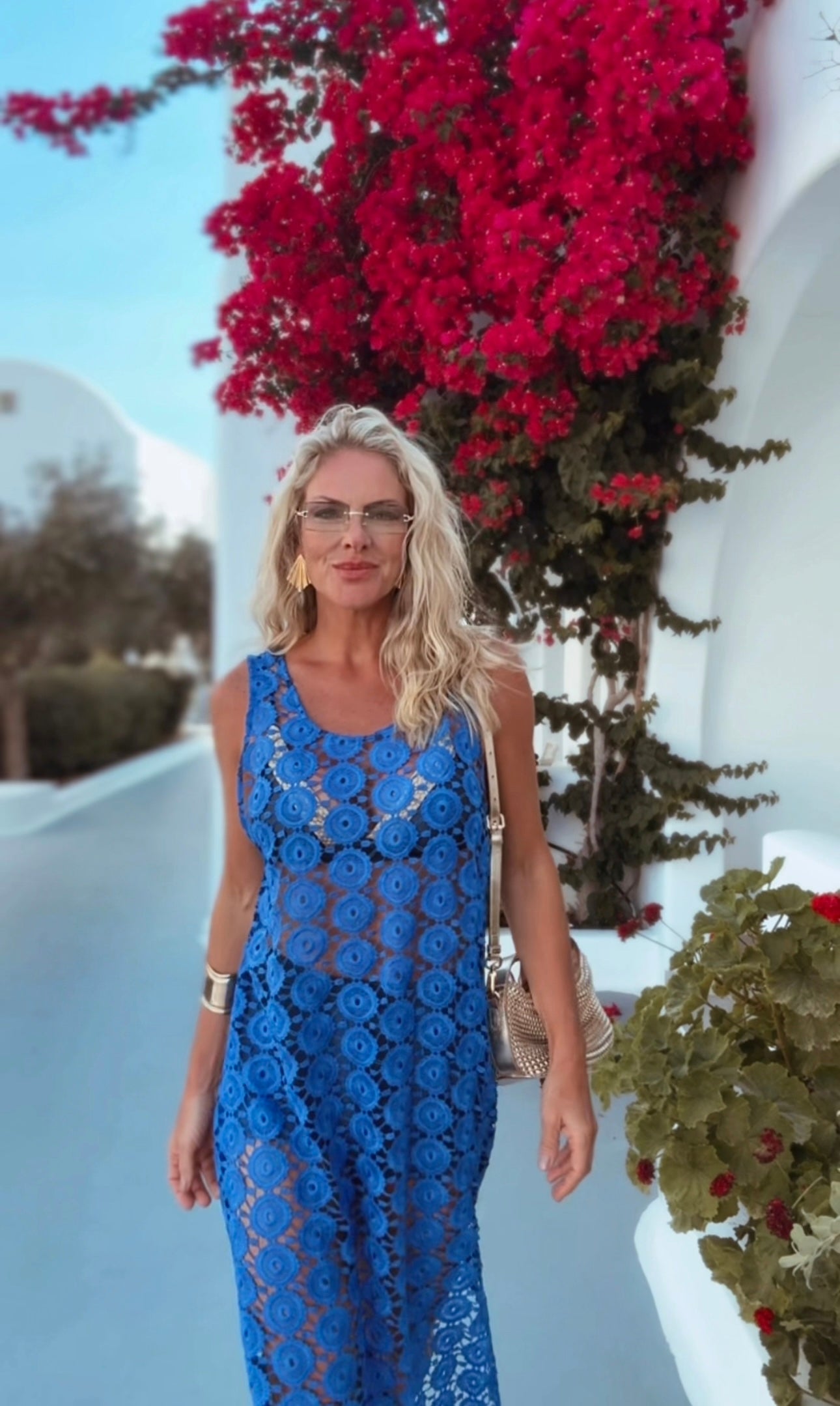 Saída de Praia Santorini - azul