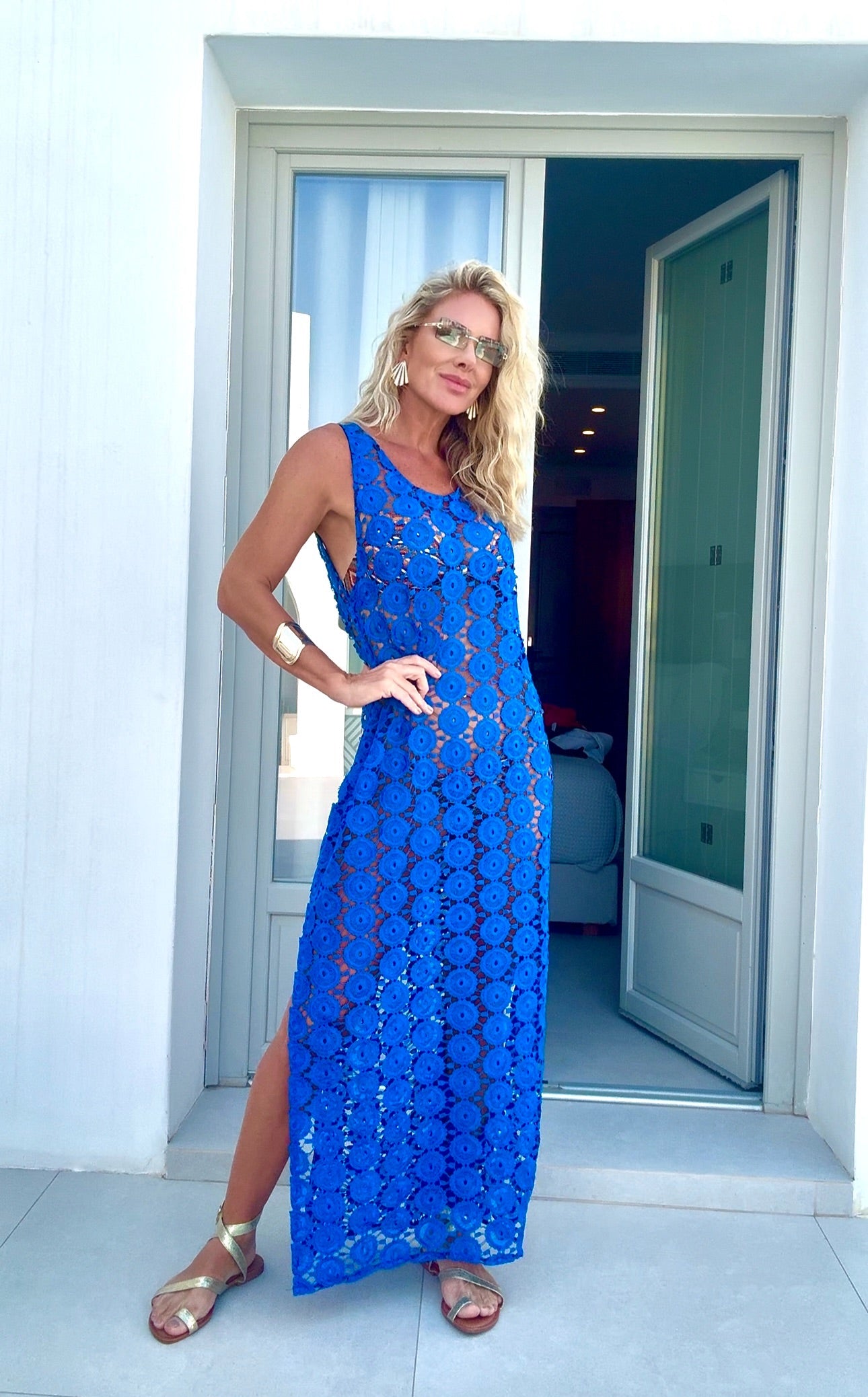 Saída de Praia Santorini - azul