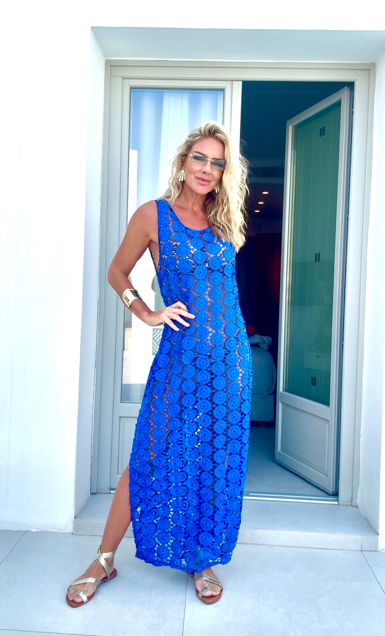 Saída de Praia Santorini - azul