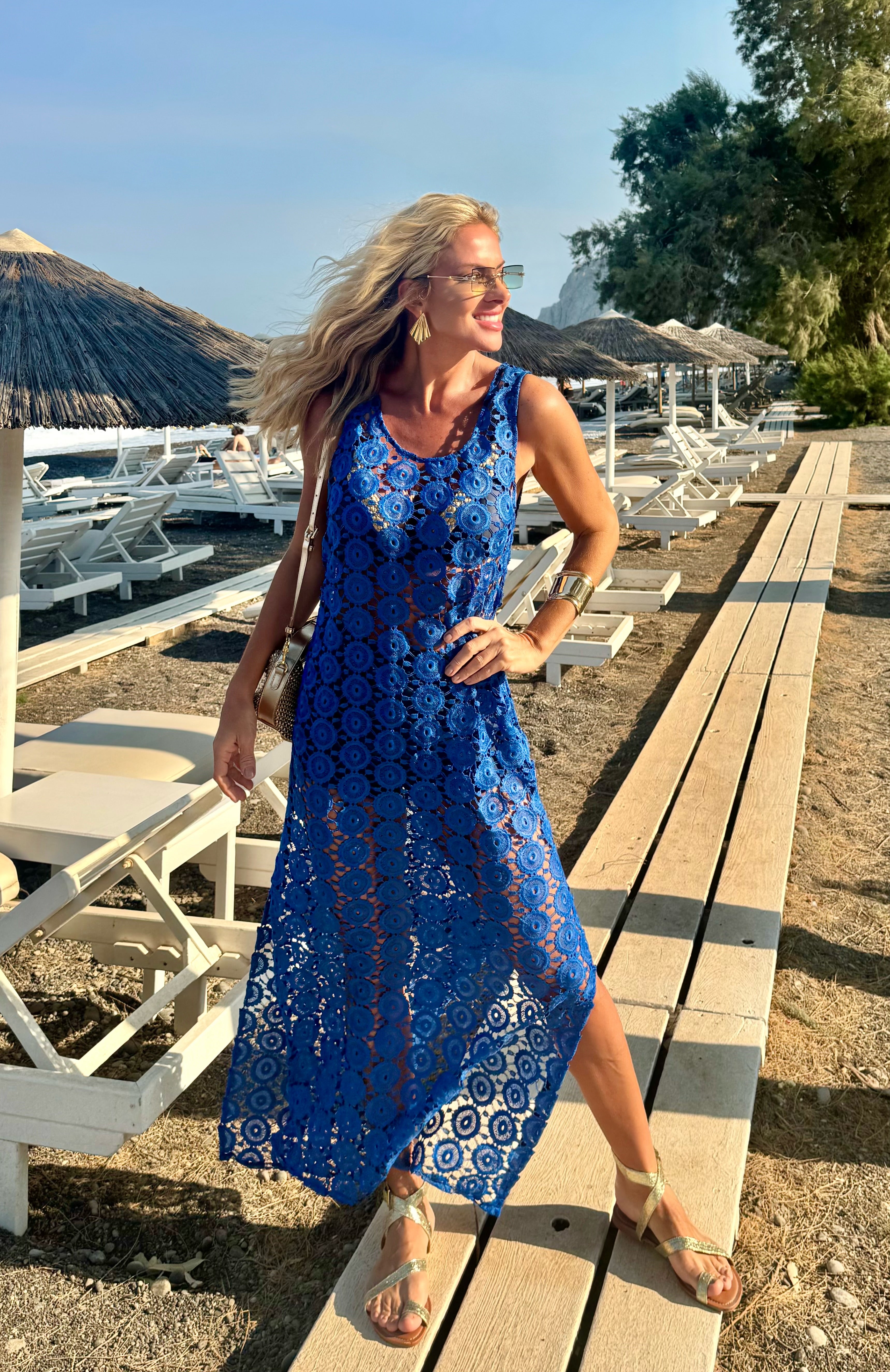 Saída de Praia Santorini - azul